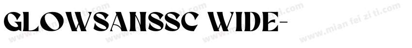 GlowSansSC Wide字体转换